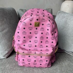 MCM Backpack Pink & Gold